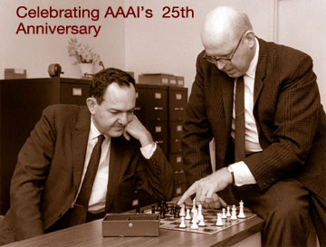 Allen Newell (right) playing chess with Simon, c. 1958